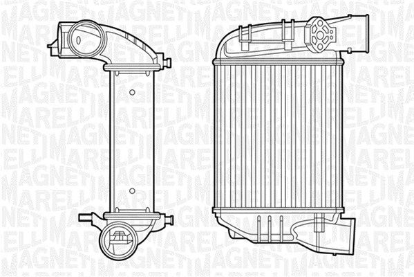 MAGNETI MARELLI tarpinis suslėgto oro aušintuvas, kompresorius 351319201200